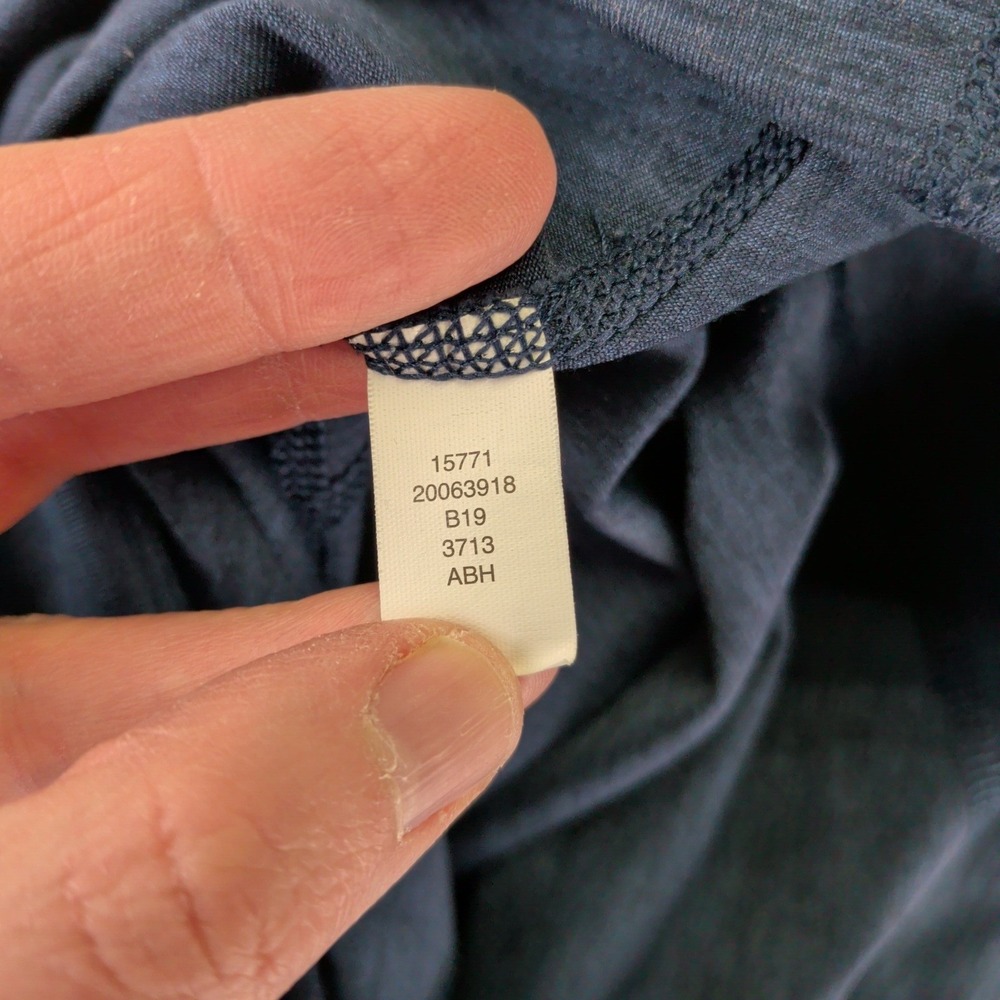 Duluth Trading Co Womens Small 33 Tall Dark Blue Straight Leg Yoga Pants Pockets - Picture 8 of 8